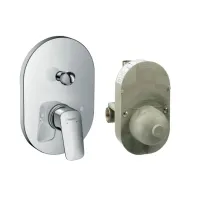 Baterie cada - dus incastrata Hansgrohe Logis cu corp incastrat crom lucios