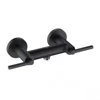 Baterie dus Kludi Nova Fonte Puristic dubla comanda negru mat
