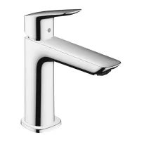 Baterie lavoar Hansgrohe Logis 110 Fine crom cu ventil Push-Open