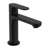 Baterie lavoar Hansgrohe Rebris S negru mat cu ventil Pop-Up