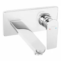 Baterie lavoar incastrata crom cu pipa 18 cm Ferro Square