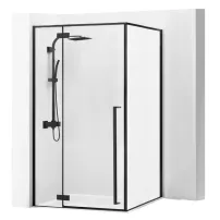 Cabina de dus dreptunghiulara Rea Fargo cu usa batanta 90x120 negru mat
