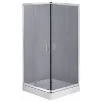 Cabina de dus patrata Deante Funkia cu usi culisante 90x90cm finisaj crom lucios