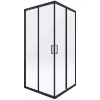 Cabina de dus patrata Deante Funkia cu usi culisante 90x90cm finisaj negru