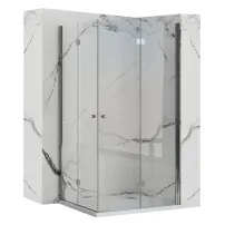 Cabina de dus patrata Rea Fold N2 cu usi pliabile 80x80 crom