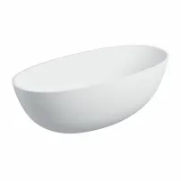 Cada freestanding Omnires Shell M+ alb mat 160x75 cm