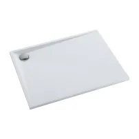 Cadita de dus dreptunghiulara din compozit Omnires Stone alb mat 80x120 cm