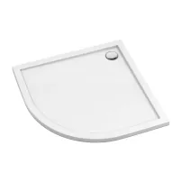 Cadita dus semirotunda  Omnires Merton alb  80x80 cm