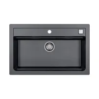 Chiuveta compozit Alveus Atrox 40 negru 79x50 cm