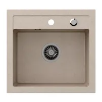 Chiuveta compozit incastrata Quadron Pop Johnny 110 bej 50x47 cm