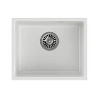 Chiuveta compozit sub blat Quadron Pop Alec 40 alb - inox 46x38 cm