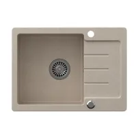 Chiuveta compozit incastrata Quadron Pop Johnny 116 bej 60x44 cm