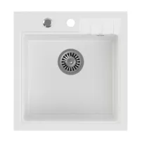Chiuveta compozit incastrata Quadron Pop Peter 110 alb 50x52 cm