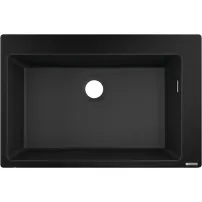 Chiuveta compozit Hansgrohe S51 SilicaTec negru grafit 77x51 cm
