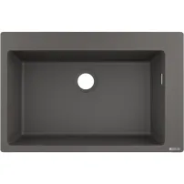 Chiuveta compozit Hansgrohe S51 SilicaTec gri piatra 77x51 cm