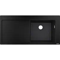 Chiuveta compozit Hansgrohe S51 SilicaTec negru grafit dreapta 105x51 cm