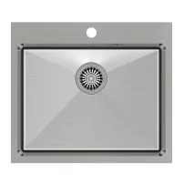 Chiuveta inox incastrata Quadron Unique Russel 110 inox periat 55x48 cm