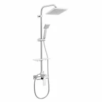 Coloana de dus cu baterie monocomanda Ferro Algeo Square cu 1 functie