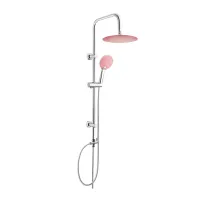 Coloana de dus crom - roz Invena Kameleon fara baterie