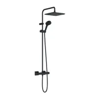Coloana de dus cu baterie termostatata negru mat Hansgrohe Vernis Shape 240