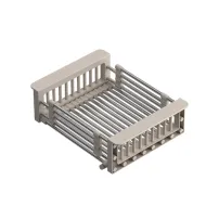 Cos scurgere dreptunghiular Quadron Unique inox - bej