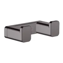 Cuier dublu Hansgrohe AddStoris negru - crom periat