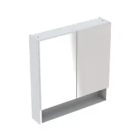Dulap cu oglinda suspendat Geberit Selnova Square alb 2 usi 79 cm