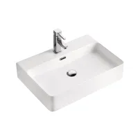 Lavoar pe blat Fluminia Hermes alb 60 cm
