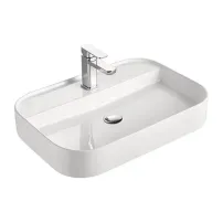 Lavoar pe blat Fluminia Juno alb 65 cm