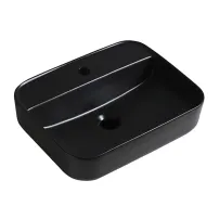 Lavoar pe blat Fluminia Juno negru 50 cm