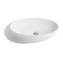Lavoar pe blat Fluminia Maxi Egg alb 66 cm