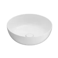 Lavoar pe blat rotund din compozit Marmite Alessia 40 cm