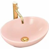Lavoar roz mat pe blat Rea Sofia 41 cm