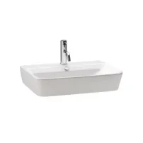 Lavoar pe blat Gala Emma Square dreptunghiular alb lucios 60 cm GAL2701001