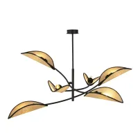 Lustra Emibig Lotus 6 negru/ratan