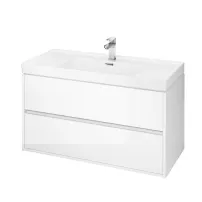 Dulap suspendat pentru lavoar Cersanit Crea mdf alb lucios 100 cm