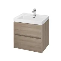 Dulap suspendat pentru lavoar Cersanit Crea mdf stejar 60 cm
