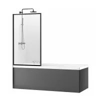 Paravan de cada Rea Lagos negru 80x140 cm
