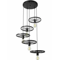 Pendul 5 brate Rea APP214-5CP stil vintage forma roata cu spite