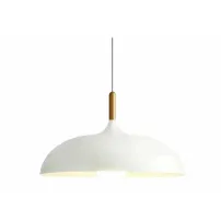 Pendul alb aluminiu/lemn stil modern Rea Anzo