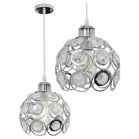 Pendul argintiu design elegant bec la vedere Rea APP208