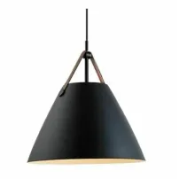 Pendul negru abajur geometric curea piele Buffo Rea