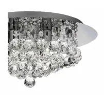 Plafoniera 3 becuri argintiu model cristale decorative Rea Glamour APP403-C