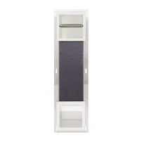 Raft incastrat cu suport hartie igienica Balneo Wall-Box alb periat