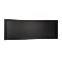 Raft incastrat dreptunghiular Balneo Wall-Box 90x30x10 cm negru periat