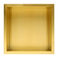 Raft incastrat patrat Balneo Wall-Box 30x30x10 cm auriu periat