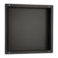 Raft incastrat patrat Balneo Wall-Box 30x30x10 cm fara rama negru periat