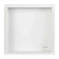 Raft incastrat patrat Balneo Wall-Box 30x30x7 cm fara rama alb periat