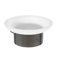 Savoniera Ideal Standard Atelier Conca design rotund gri Magnetic Grey