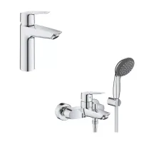 Set baterie lavoar baterie cada - dus si set de dus Grohe Start crom